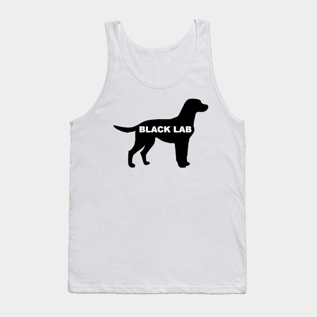 Labrador retriever black name silhouette Tank Top by Wanderingangel